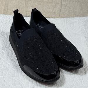 Ara High Soft Women's 7.5 Black Slip On Comfort Loafer Casual Walking Shoes